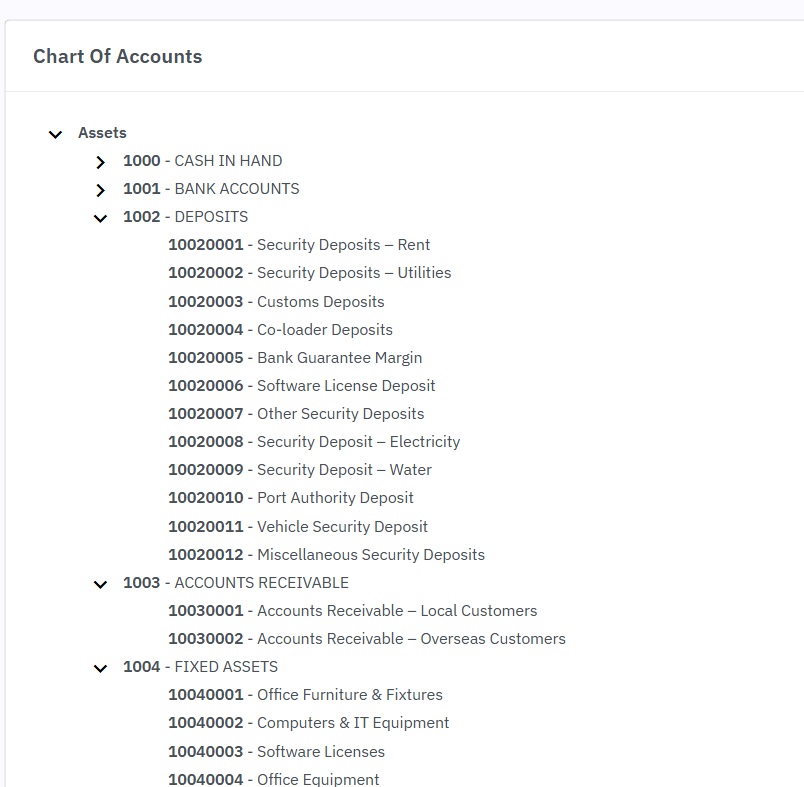 Cargo Interface accounting module
